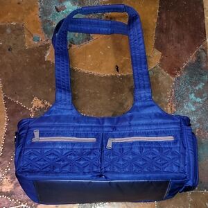 Lug. Streetcar. Quilted Shoulder Bag with 6 Front Zip Pockets. Like-new
